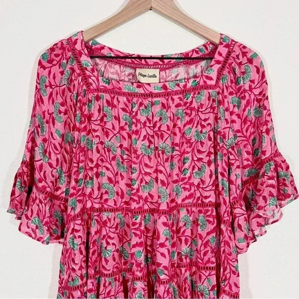 NWT Playa Lucila Floral Dress Pink - Picture 6 of 14